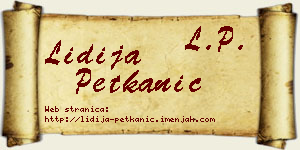 Lidija Petkanić vizit kartica